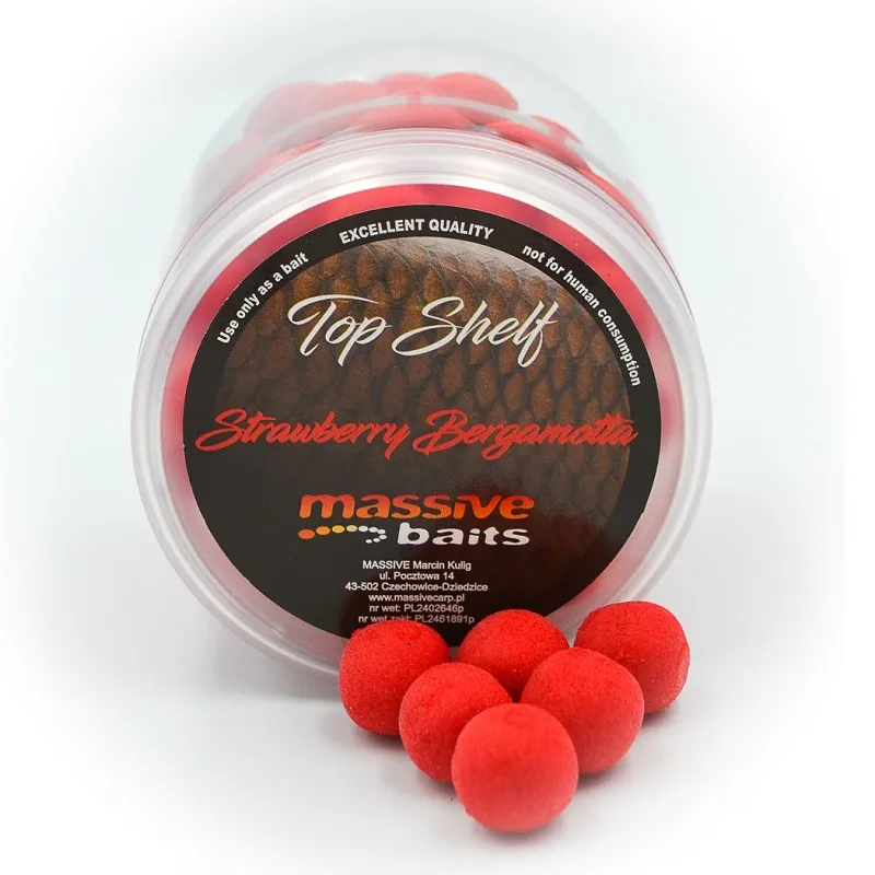 MASSIVE BAITS POP UPS STRAWBERRY BERGAMOTTA 18 MM PU002