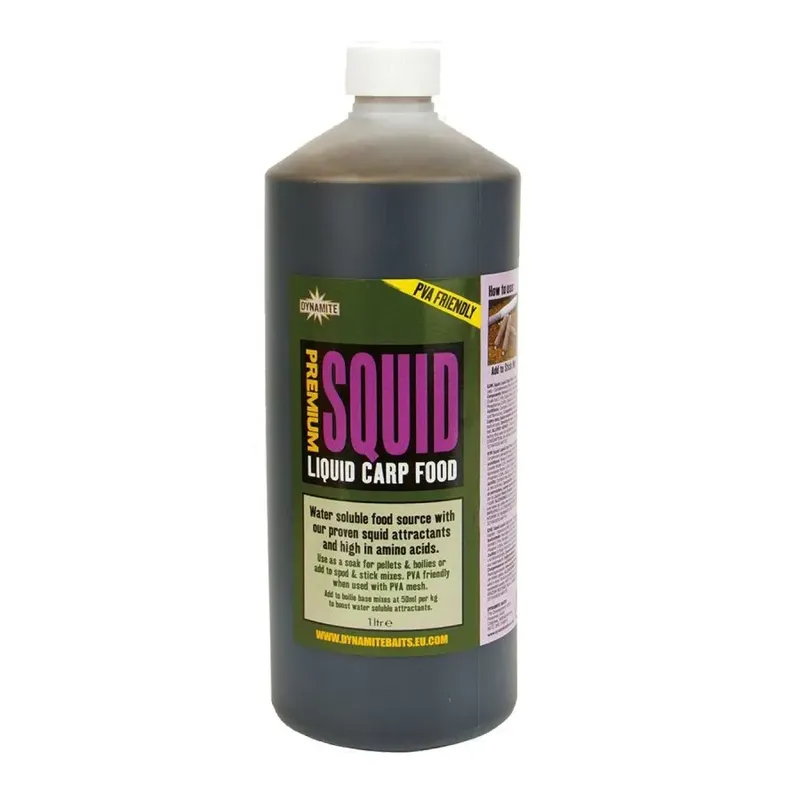 DYNAMITE BAITS PREMIUM SQUID LIQUID CARP FOOD 1L DY338