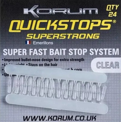 KORUM QUICK STOPS SUPER STRONG CLEAR 24 UNID