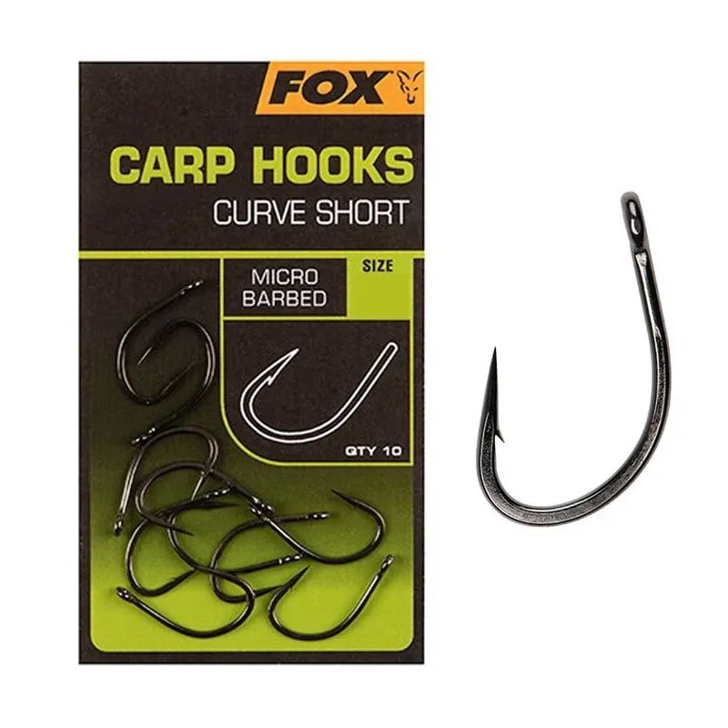 Fox Anzuelos Carp Hooks Curve Shank Short Size 8