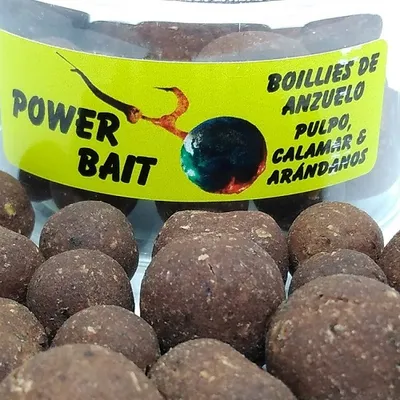POWER BAITS BOILIES DE ANZUELO   PULPO  CALAMAR Y ARANDANOS