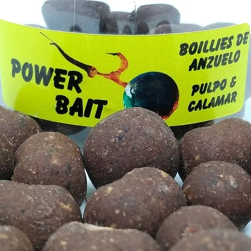 POWER BAITS BOILIES DE ANZUELO PULPO Y CALAMAR