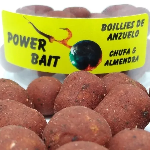 POWER BAITS BOILIES DE ANZUELO CHUFA Y ALMENDRA