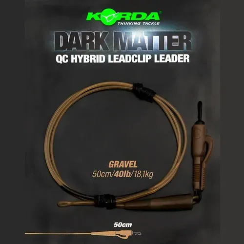 Korda Montaje Dark Matter Qc Swivel Leader 50Cm 40Lbrs 181Kg Gravel