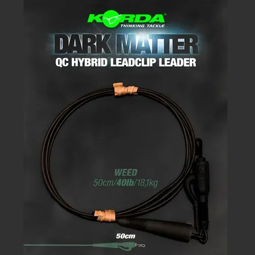 Korda Montaje Dark Matter Qc Swivel Leader 50Cm 40Lbrs 181Kg Gravel
