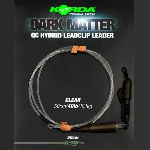 Korda Montaje Dark Matter Qc Swivel Leader 50Cm 40Lbrs 181Kg Weed