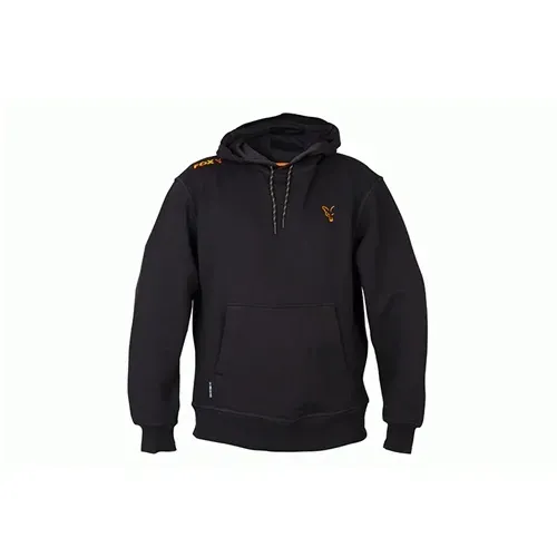 Fox Collection Black & Orange Hoodie Size S
