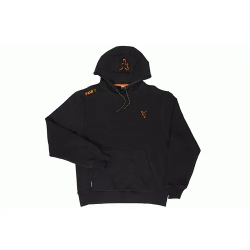 Fox Collection Black & Orange Hoodie Size 2XL