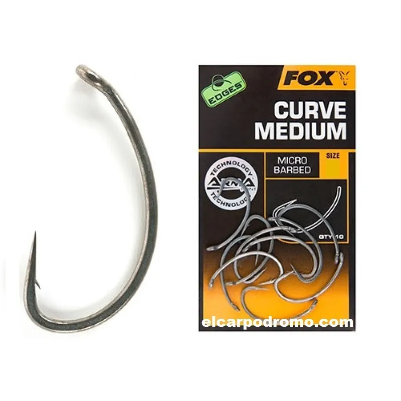Fox Anzuelos Edges Curve Medium Micro Barbed Size 8