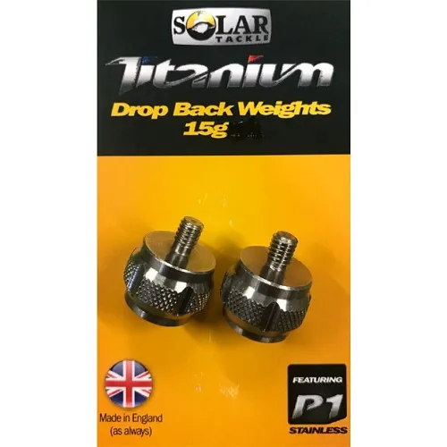 SOLAR TITANIUM DROP BACK WEIGHTS 15 G (2 UNIDADES)