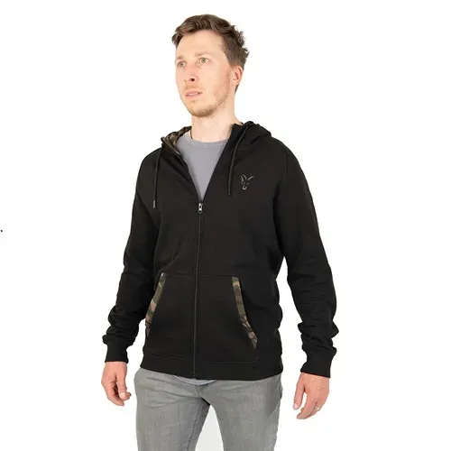 Fox Lw Black/Camo Zip Hoody Sudadera Cremallera Size 3XL