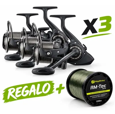 Daiwa 3 Carretes Black Widow 5000LDA + Bobina Hilo