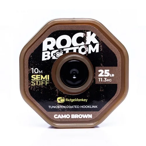 Ridgemonkey Rm-Tec Rodck Botton Tungsten Coated Semi Stiff Camo Brown 25Lb