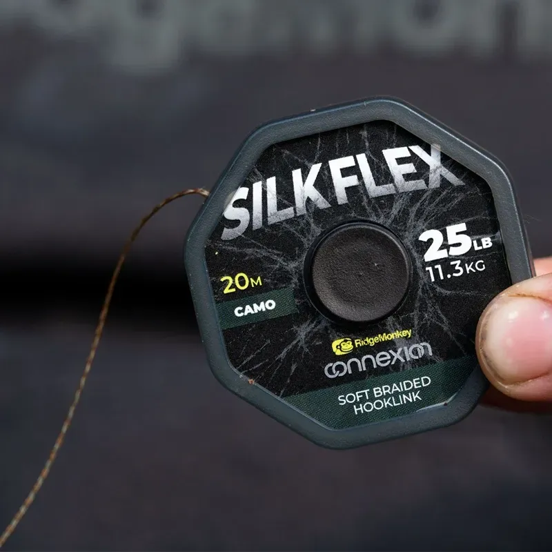 Ridgemonkey Connexion Silkflex Soft Braid Hookling Camo 25Lb