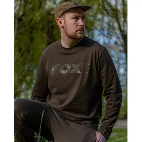 Fox Long Sleeve Shirt Khaki/Camo Size 2XL