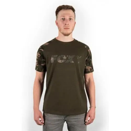 Fox Camo/khaki Chest Print T Shirt Size S