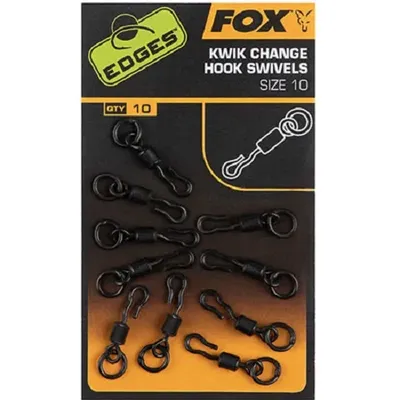 Fox Edges Kwik Change Hook Swivels Size10