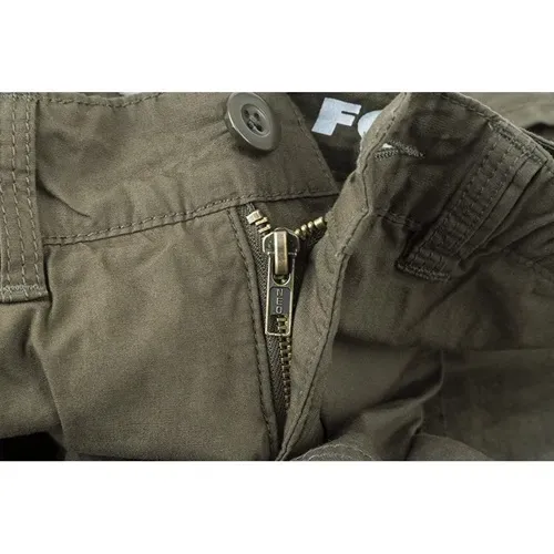 Fox Collection Green & Silver Combat Trousers Shorts Size S