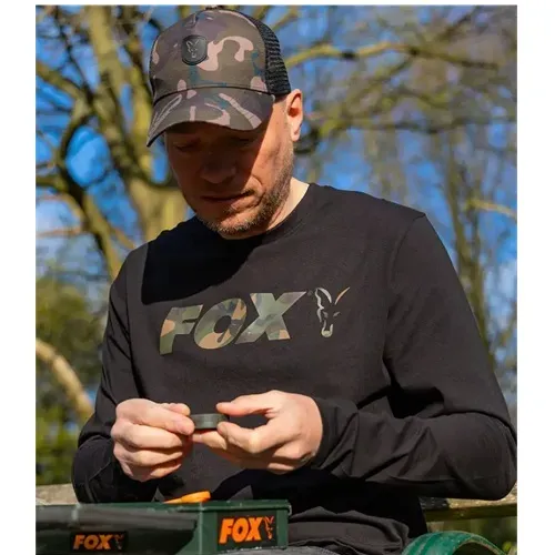 Fox Long Sleeve Black/Camo Shirt Size 2XL