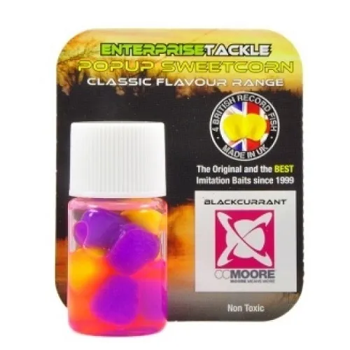 ENTERPRISE TACKLE POPUPS SWEETCORN BLACKCURRANT (GROSELLA) ET13FCCBC
