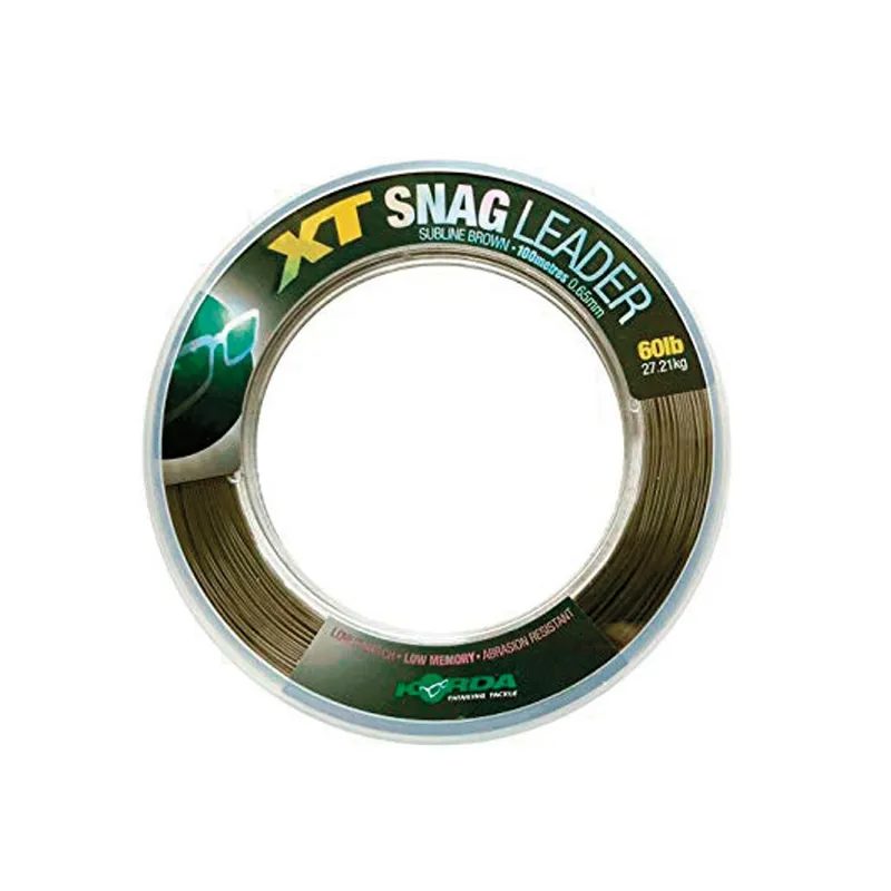 KORDA XT SNAG LEADER 60 LB BROWN SNAG60