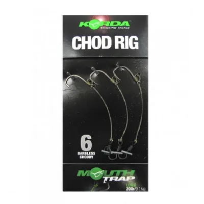 Korda Anzuelos Montados Chod Rig Long Barbless Size 6