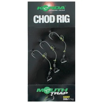 Korda Anzuelos Montados Chod Rig Short Barbed 25cm Size 4