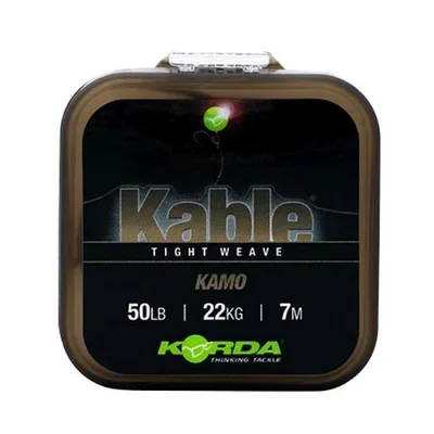 KORDA KABLE TIGHT WEAVE KAMO 50LB 22KG 7M KAB003