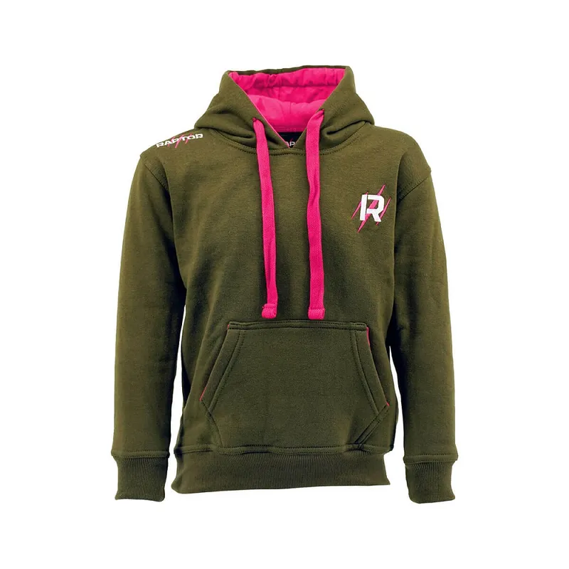 RAPTOR JUNIOR HOODIE OLIVE/PINK 10 AÑOS