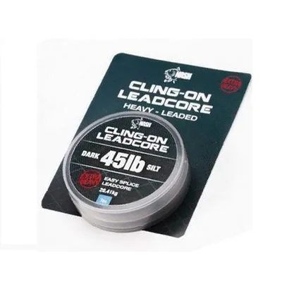 Nash Cling On Leadcore Heavy Leaded Dark Silt 45Lb 7m