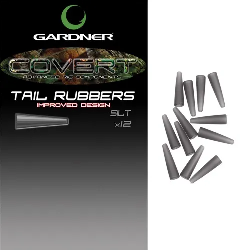 GARDNER COVERT TAIL RUBBERS C THRU BLACK/SILT CTRS
