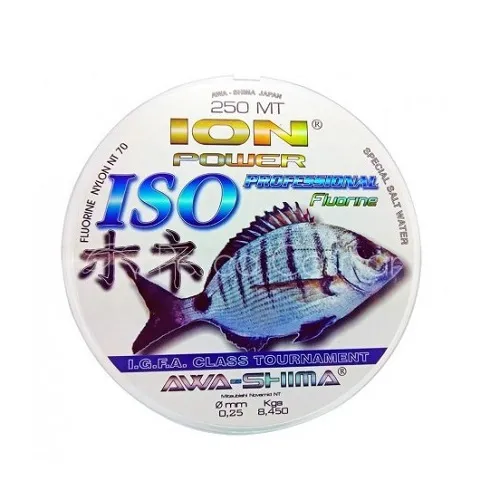 AWA SHIMA ION POWER PROFESSIONAL FLOURINE NYLON NF70 0.50MM 34.70KG 250M A 30 02 050