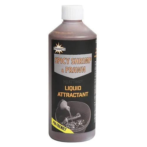 DYNAMITE BAITS SPICY SHRIMP & PRAWN LIQUID ATTRACTANTS 500ML DY1262