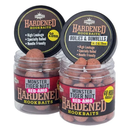 DYNAMITE BAITS HARDENED HOOKBAITS MONSTER TIGER NUT BOILIES & DUMBELLS 14 15 20MM DY347