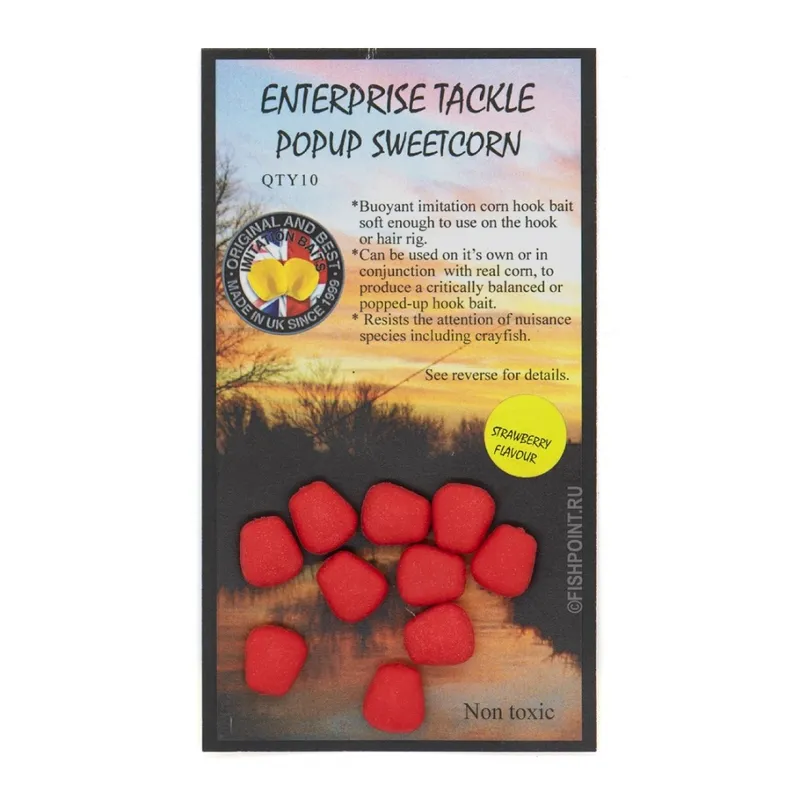 ENTERPRISE TACKLE POPUP IMITATION SWEETCORN RED STRAWBERRY ET13R