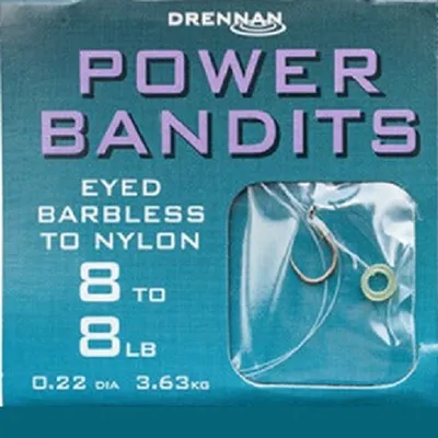 DRENNAN POWER BANDITS EYED BARBLESS TO NYLON 8TO 8LB 0.22DIA 3.63KG