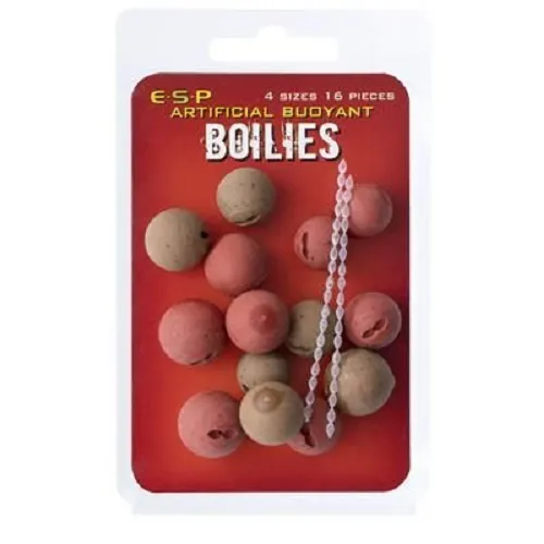 ESP BOILIES ARTIFICIAL BUOYANT BROWN AND RED FISHMEAL 4 SIZE 16 UNID ETBBBRF01