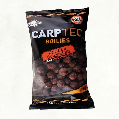 DYNAMITE BAITS BOILIES CARPTEC KRILL &amp; CRAYFISH 1 8 KG 20 MM DY1773