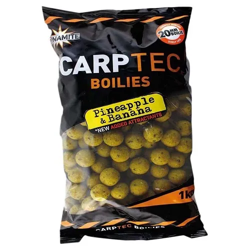 DYNAMITE BAITS BOILIES CARPTEC PINEAPPLE & BANANA 1 8 KG 15 MM DY1774
