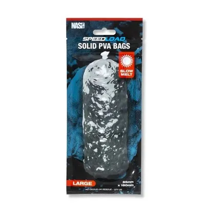 Nash Speed Load Solid PVA Bags Large 85x180mm 20unid