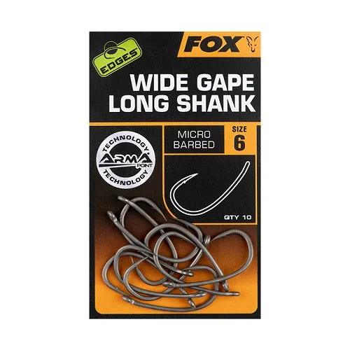 Fox Anzuelos Edges Armapoint Wide Gape Long Shank Size 4