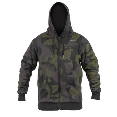 Avid Carp Distortion Camo Zip Hoodie Size 3XL