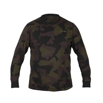 Avid Carp Distortion Camo Lite T-Shirt Long Sleeve Size L