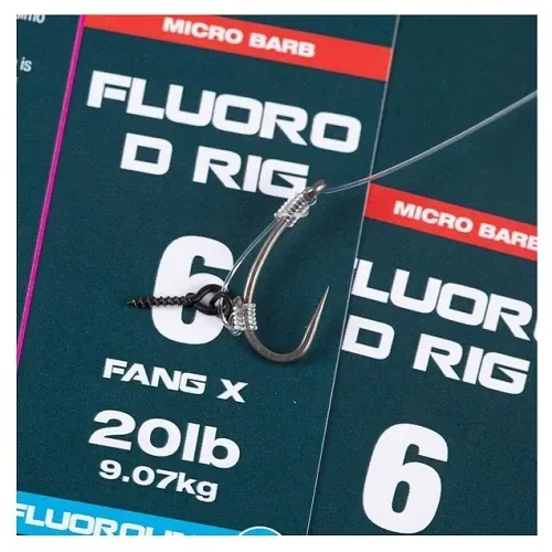 Nash Fluoro D-Rig Micro Barbed 20Lb Size 6
