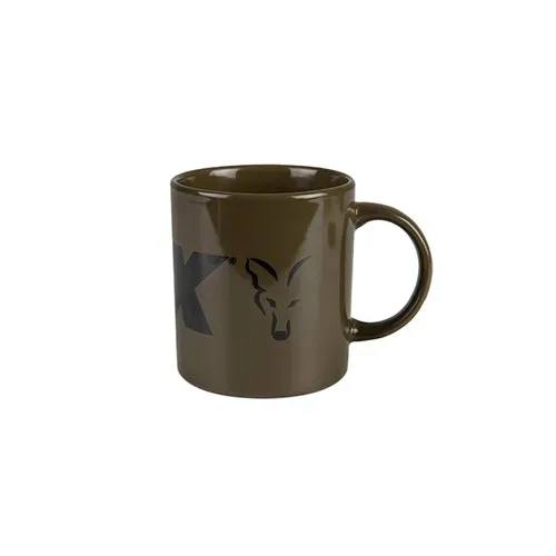 Fox Taza Collection Mug Green & Black Logo Ceramic 350ml