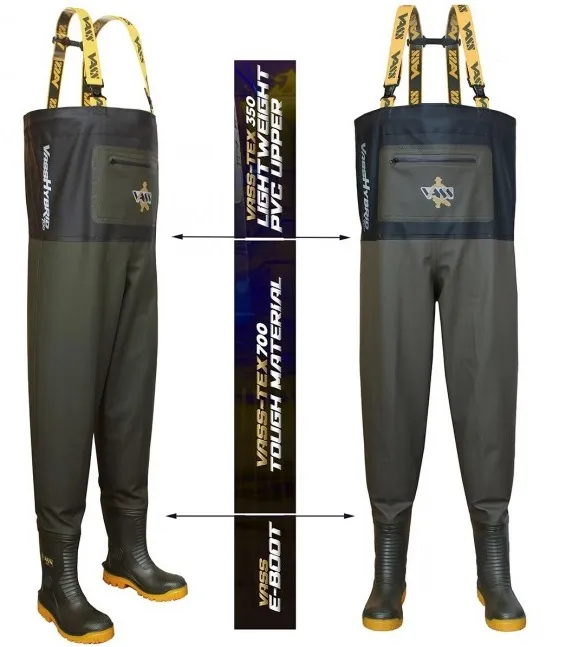 Vass Hybrid 700 Chest Waders UK10/EU44 VA735 70HE 44