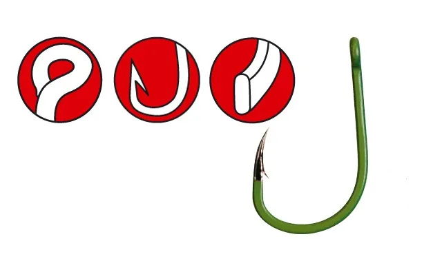 GAMAKATSU A1 G CARP SPECIALIST HOOK GREEN SIZE 8 149085 800