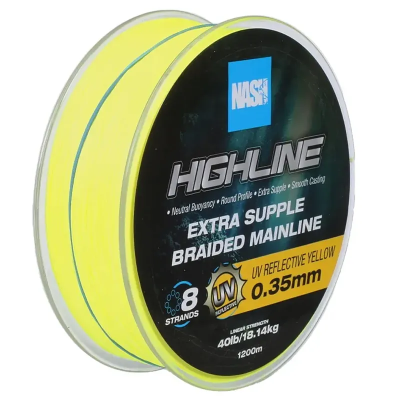 Nash Highline Extra Supple Braid Uv Yellow 0,35mm 600m