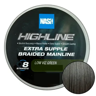Nash Highline Extra Supple Braided Green 0,28mm 600m
