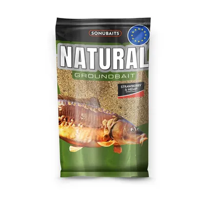 SONUBAITS NATURAL GROUNDBAIT  STRAWBERRY & HEMP 1KG S1780028